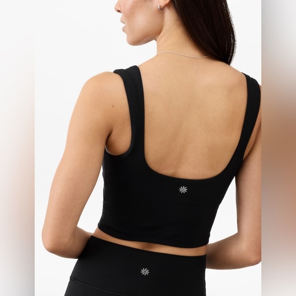 NWT Athleta Transcend Square Neck Crop Black Bra Size Large (D-DD Cups) - Picture 4 of 8